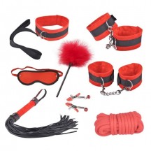 Красный бондажный набор Taboo Accessories Extreme Set №5