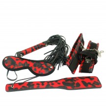 Бондажный набор Mistress Bondagу красный леопард