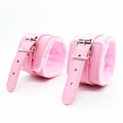 Бондажный розовый набор для сковывания с плюшем