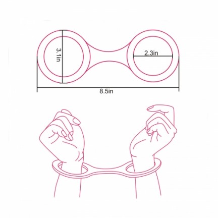 Розовые силиконовые наручники