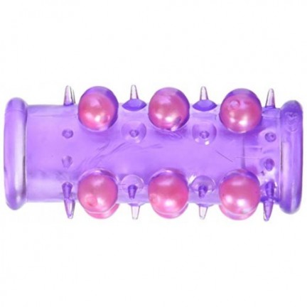 Открытая насадка на пенис Silicone Lil Pearl Pleasure Sleeve Purple