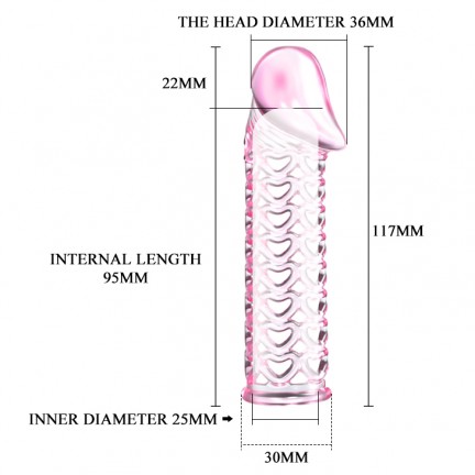 Насадка на пенис Pink Heart розовая