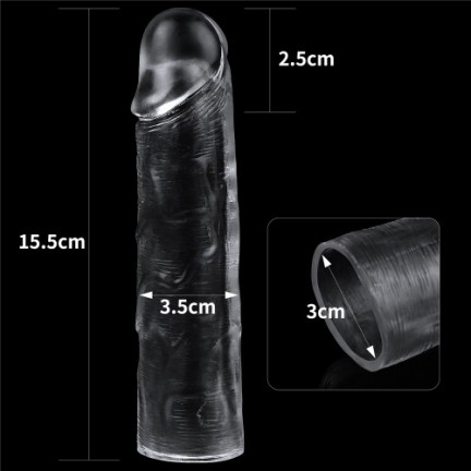 Прозрачная насадка на пенис Flawless Clear Penis Sleeve +2,5 см