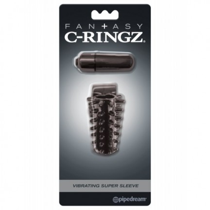 Насадка на пенис с вибрацией Fantasy C-Ringz Vibrating Super Sleeve