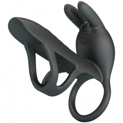 Вибронасадка на пенис с двойным эрекционным кольцом Pretty Love Vibrating Penis Sleeve Matty