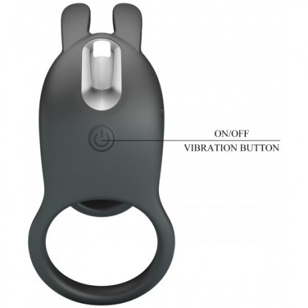 Вибронасадка на пенис с двойным эрекционным кольцом Pretty Love Vibrating Penis Sleeve Matty