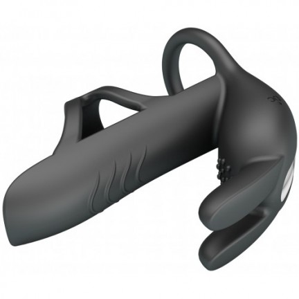Вибронасадка на пенис с двойным эрекционным кольцом Pretty Love Vibrating Penis Sleeve Matty