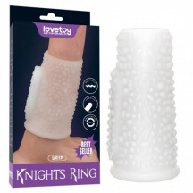 Рельефная вибронасадка на пенис Vibrating Drip Knights Ring