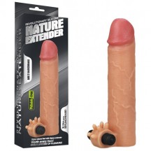 Насадка на пенис с вибрацией Revolutionary Silicone Nature Extender + 5 см к длине