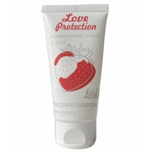 Съедобный лубрикант с ароматом клубники Lola Games Love Protection Strawberry 50 мл