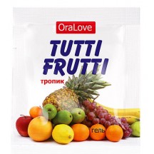 Съедобный лубрикант со вкусом тропик Tutti-Frutti OraLove 4 мл, пробник