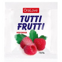 Съедобный лубрикант со вкусом малины Tutti-Frutti OraLove 4 мл, пробник