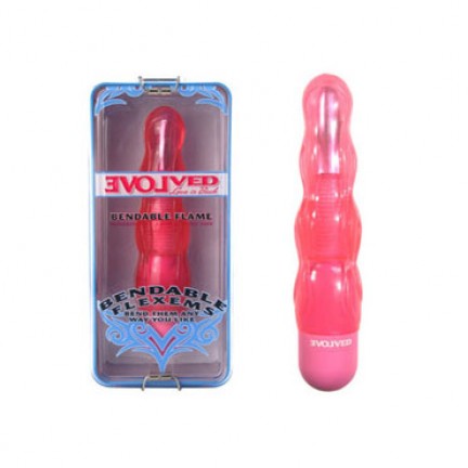 Волнистый розовый вибратор Bendable Flexems Flame Волнистый розовый вибратор Bendable Flexems Flame