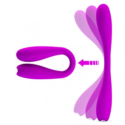 Гнущийся вибратор Yedda перезаряжаемый пурпурный