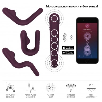 Умный вибратор с гибким корпусом MysteryVibe Crescendo, бирюзовый Умный вибратор с гибким корпусом MysteryVibe Crescendo, бирюзовый