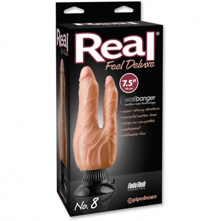 Фаллоимитатор двойной с вибрацией Real Feel Deluxe No.8 Flesh