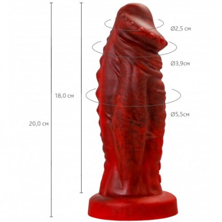 Искушающий фантазийный вибратор из жидкого силикона Black and Red by Toyfa Monster Saur 20 см Искушающий фантазийный вибратор из жидкого силикона Black and Red by Toyfa Monster Saur 20 см