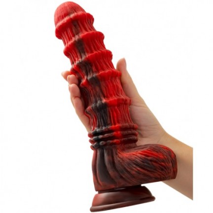 Искушающий фантазийный вибратор из жидкого силикона Black and Red by Toyfa Monster Tops 27 см Искушающий фантазийный вибратор из жидкого силикона Black and Red by Toyfa Monster Tops 27 см
