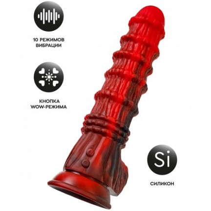 Искушающий фантазийный вибратор из жидкого силикона Black and Red by Toyfa Monster Tops 27 см Искушающий фантазийный вибратор из жидкого силикона Black and Red by Toyfa Monster Tops 27 см