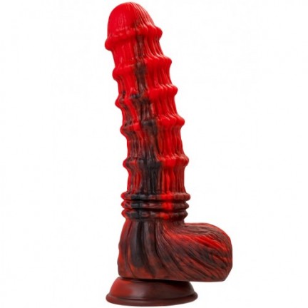 Искушающий фантазийный вибратор из жидкого силикона Black and Red by Toyfa Monster Tops 27 см Искушающий фантазийный вибратор из жидкого силикона Black and Red by Toyfa Monster Tops 27 см