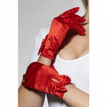 Красные атласные перчатки Леди