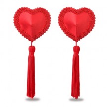 Пэстисы для груди d Heart Tassels Nipple Pasties