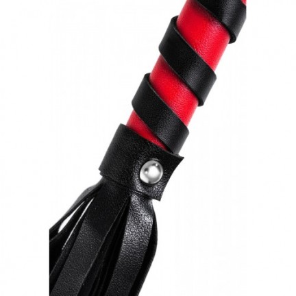 Длинная плеть с красно-черной рукоятью 70 см