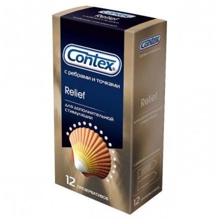 Презервативы Contex №12 Relief с ребрами и точками