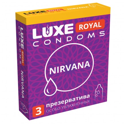 Презервативы с дополнительной смазкой Luxe Royal Nirvana 3 шт