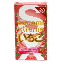 Презервативы с клубникой Sagami Xtreme Strawberry 10 шт