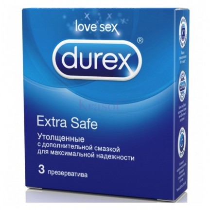 Презервативы Durex №3 Extra Safe плотные с дополнительной смазкой