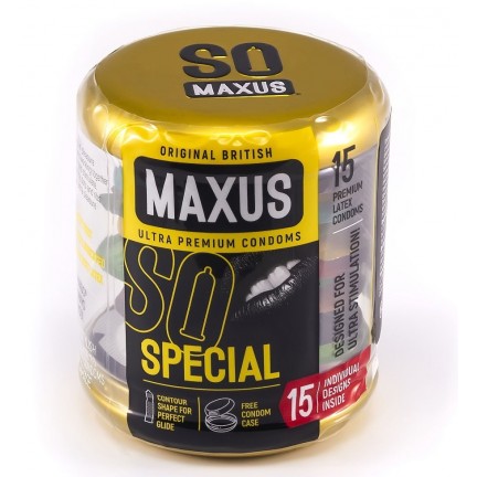 Презервативы Maxus №15 Special точечно-ребристые в металлическом кейсе