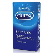 Презервативы Durex №12 Extra Safe плотные с дополнительной смазкой