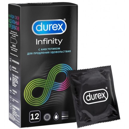 Презервативы Durex №12 Infinity гладкие с анестетиком