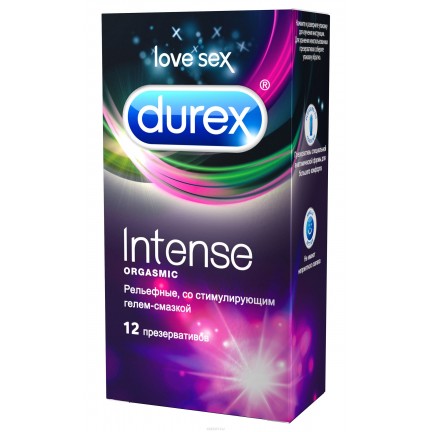 Презервативы Durex Intense Orgasmic с ребристой и точечной структурой 12 шт