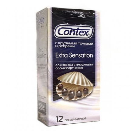 Презервативы Contex №12 Extra Sensation (с крупными точками и ребрами)