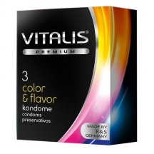 Презервативы Vitalis Premium №3 Color & Flavor - цветные / ароматизированные