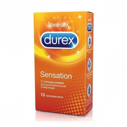 Презервативы Durex №12 Sensation (с пупырышками)