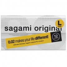 Полиуретановые презервативы Sagami Original 0,02 L-size 12 шт