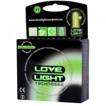 Светящиеся в темноте презервативы Love Light Glow 3 шт
