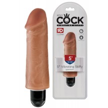 Реалистичный вибратор King Cock Vibrating Stiffy Tan 13 см