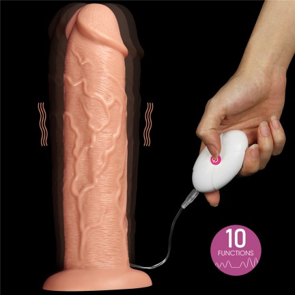 Большой вибратор на присоске Lovetoy Realistic Long Vibrating Dildo 28 см