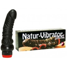 Реалистичный рельефный вибратор Naturvibrator черный