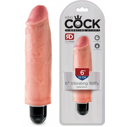 Реалистичный вибратор King Cock Vibrating Stiffy Light 15 см