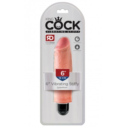 Реалистичный вибратор King Cock Vibrating Stiffy Light 15 см