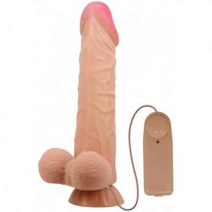 Реалистичный вибратор с эффектом двойной кожи телесный Pretty Love Sliding Skin Sadik 24 см