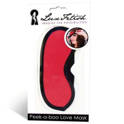 Маска красная на глаза Peek-a-boo Love Mask