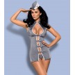 Костюм Горячая стюардесса серого цвета S/M