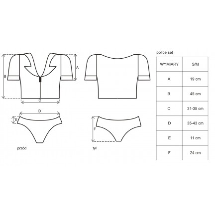 Костюм Знойная полицейская Police set S/M Костюм Знойная полицейская Police set S/M