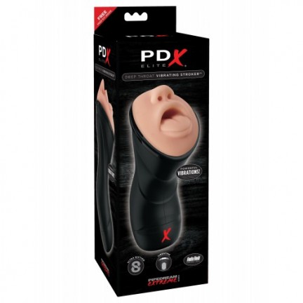 Мастурбатор PDX ELITE Deep Throat Vibrating Stroker